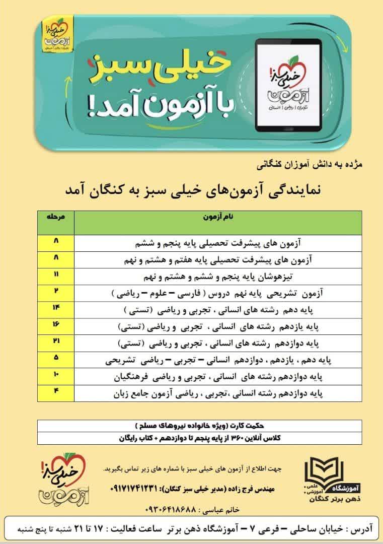 خیلی سبز به کنگان آمد